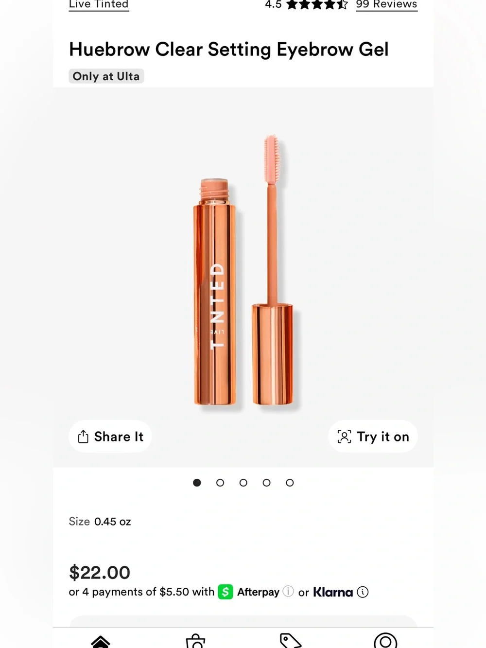 Live Tinted Clear Brow Gel -New